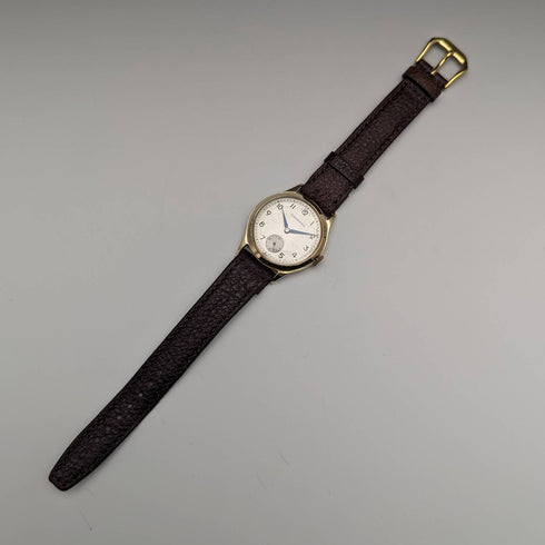 1954 British vintage Garrard K9 solid gold case men's watch works well