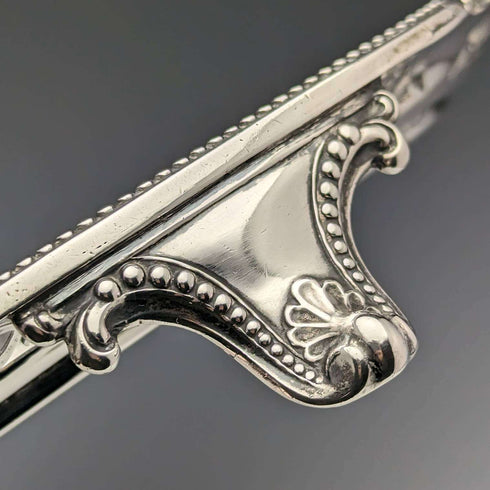 1870 British Antique Sterling Silver Salva Diameter 26cm 523g Henry Holland