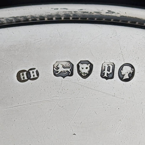 1870 年英國古董純銀 Salva 直徑 26cm 523g Henry Holland