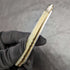 1912 British Antique White Pearl Shell Handle Pure Silver Blade Folding Pen Knife