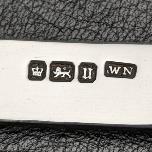 1912 年英國古董白珍珠貝殼手柄純銀刀片折疊筆刀