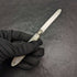 1912 British Antique White Pearl Shell Handle Pure Silver Blade Folding Pen Knife
