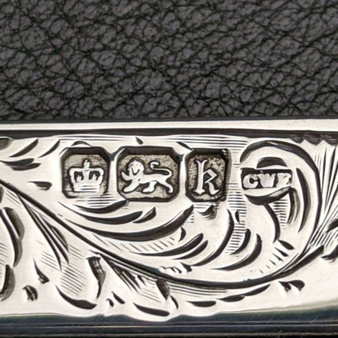 1902 British Antique White Pearl Shell Handle Pure Silver Engraving Blade Folding Pen Knife