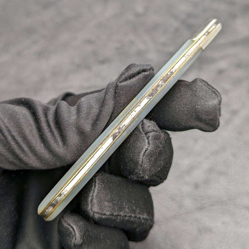 1927 British Antique White Pearl Shell Handle Pure Silver Blade Folding Pen Knife