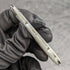 1910 British Antique White Pearl Shell Handle Pure Silver Engraving Blade Folding Pen Knife