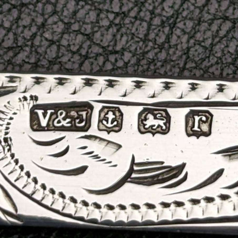 1916 British Antique White Pearl Shell Handle Pure Silver Engraving Blade Folding Pen Knife