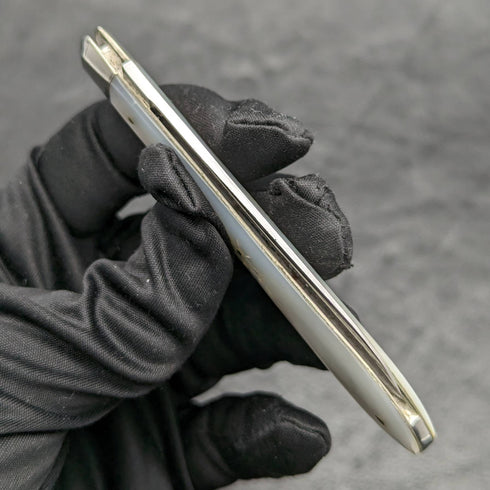 英国アンティーク 白蝶貝ハンドル ステンレスブレード 折りたたみフルーツナイフ