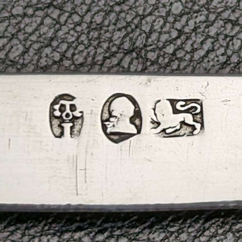 1818 British Antique White Pearl Shell Handle Pure Silver Blade Folding Pen Knife
