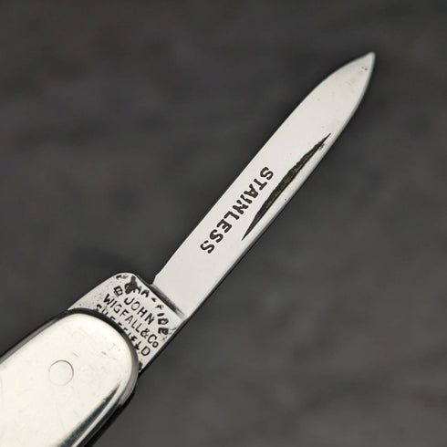 1936年 英国ヴィンテージ 純銀ハンドル ステンレスブレード 折りたたみナイフ