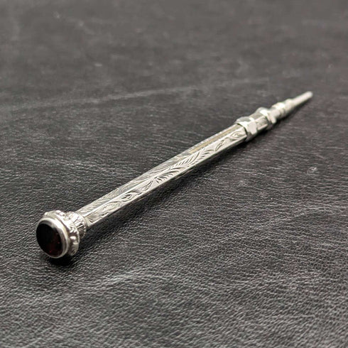 1896 British Antique Sterling Silver Mechanical Pencil Telescopic 76-96mm Magic Pencil