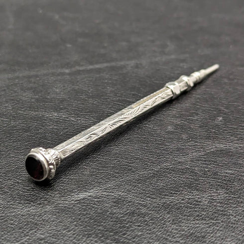 1896 年英國古董純銀自動鉛筆伸縮式 76-96 毫米魔術鉛筆