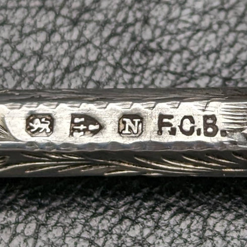 1896 年英國古董純銀自動鉛筆伸縮式 76-96 毫米魔術鉛筆