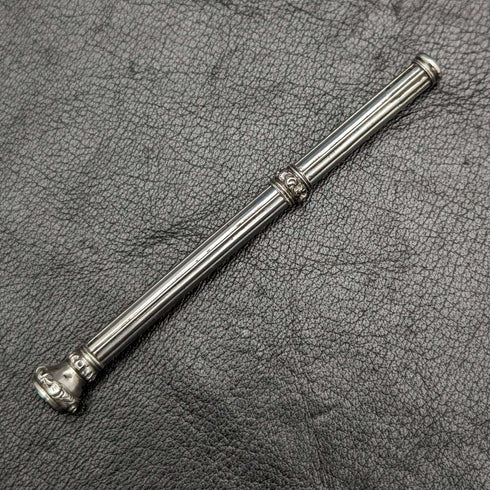 1880 antique sterling silver mechanical pencil extendable 77-100mm with intaglio