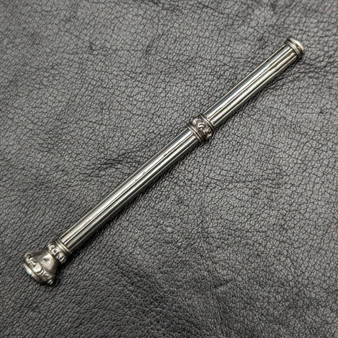 1880年頃 アンティーク 純銀製シャープペンシル 伸縮式77-100mm インタリオ付