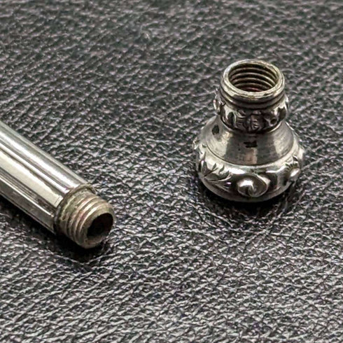 1880 antique sterling silver mechanical pencil extendable 77-100mm with intaglio