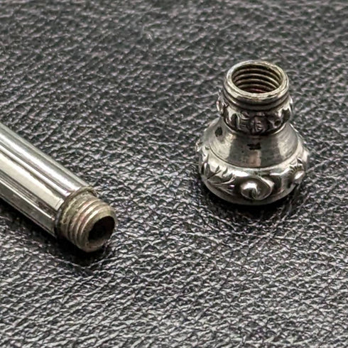 1880年頃 アンティーク 純銀製シャープペンシル 伸縮式77-100mm インタリオ付