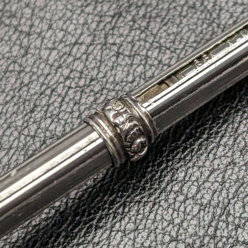 1880 antique sterling silver mechanical pencil extendable 77-100mm with intaglio