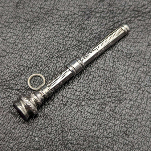 1908 British Antique Sterling Silver Mechanical Pencil Super Small Telescopic 40-55mm Magic Pencil