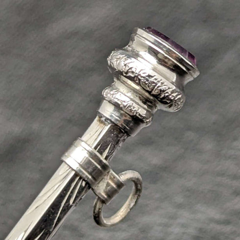 1908 British Antique Sterling Silver Mechanical Pencil Super Small Telescopic 40-55mm Magic Pencil