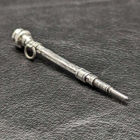 1908 British Antique Sterling Silver Mechanical Pencil Super Small Telescopic 40-55mm Magic Pencil