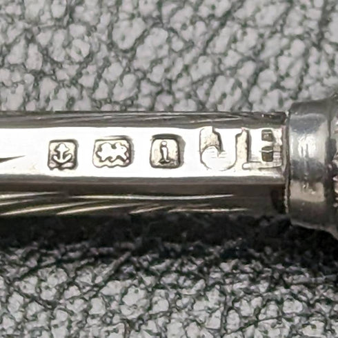 1908 年英國古董純銀自動鉛筆超小伸縮 40-55 毫米魔術鉛筆