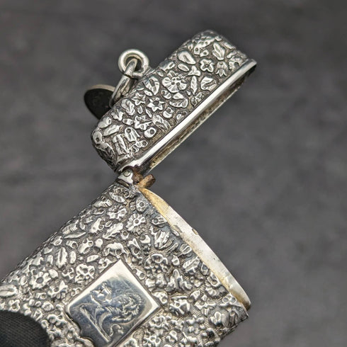 1880年頃 フレンチアンティーク 銀無垢 ヴェスタケース (マッチケース)