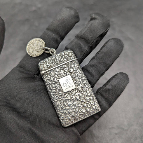 1880年頃 フレンチアンティーク 銀無垢 ヴェスタケース (マッチケース)