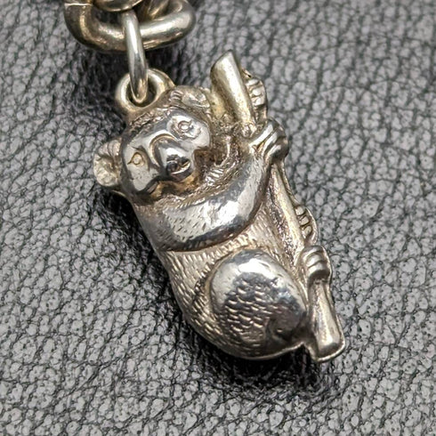 英国ヴィンテージ 純銀製 チャームブレスレット 28g