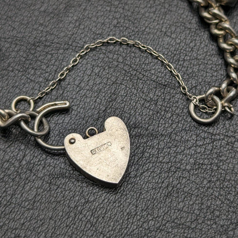 英国ヴィンテージ 純銀製 チャームブレスレット 28g