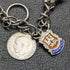 British vintage sterling silver charm bracelet 19g