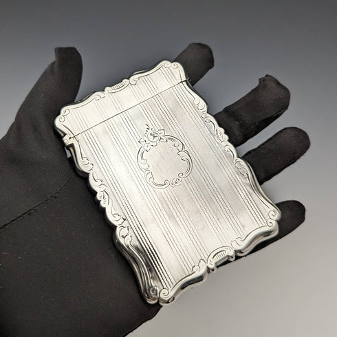 1853 年英國古董純銀名片夾 58 克 Nathaniel Mills