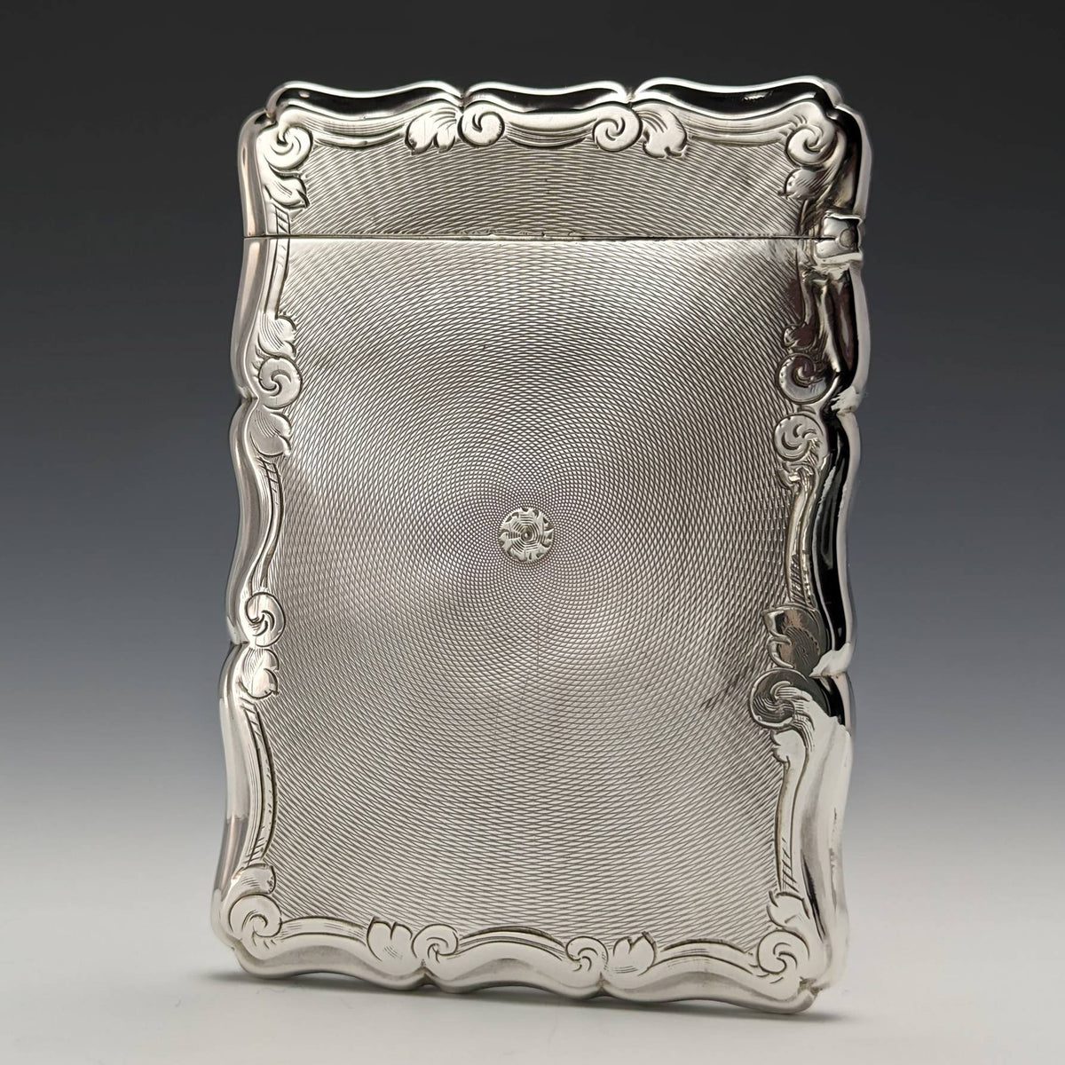 1855年 英国アンティーク 純銀製カードケース 55g Nathaniel Mills