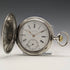Around 1907 Antique Longines pocket watch flower engraving silver side hunter case works well