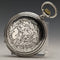 Around 1907 Antique Longines pocket watch flower engraving silver side hunter case works well