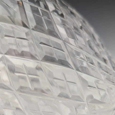 1977 英國復古切割玻璃橢圓形醒酒器純銀裝飾 1750 克