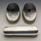 Around 1920 British Antique Sterling Silver Handle Brush Set of 3 Charles Henry Dumenil