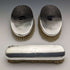 Around 1920 British Antique Sterling Silver Handle Brush Set of 3 Charles Henry Dumenil