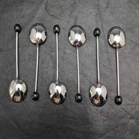 英国ヴィンテージ シルバープレート製 デミタススプーン6本セット ケース入り