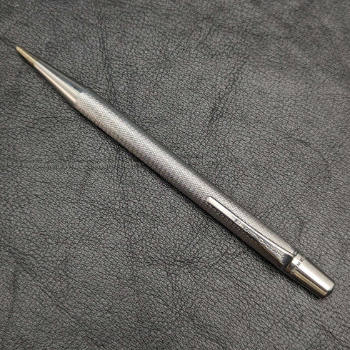 1959 British Vintage Yard O Red Sterling Silver Propulsion Pencil with leather pen case