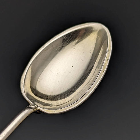 1933年 英国ヴィンテージ 純銀製デミタススプーン ペア エナメル装飾