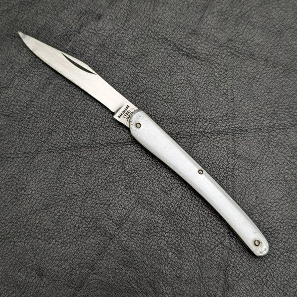 British Antique White Pearl Shell Handle Stainless Blade Folding Pen Knife