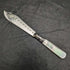 British vintage silver plate dessert cutlery set white butterfly shell handle