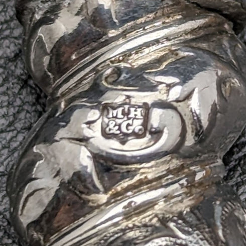 British Antique Solid Silver Handle Cutlery (Knife x2 Fork x1) MARTIN HALL