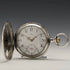 Around 1900 Antique Omega pocket watch silver side hunter case works well