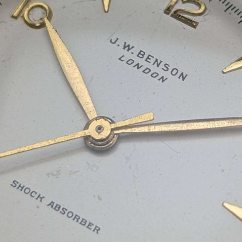 British vintage Benson mechanical wristwatch CYMA Move metal case good operation