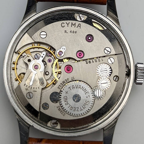 British vintage Benson mechanical wristwatch CYMA Move metal case good operation