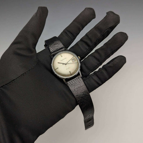 British Vintage MAPPIN self-winding watch 3 hands calendar metal case operation good