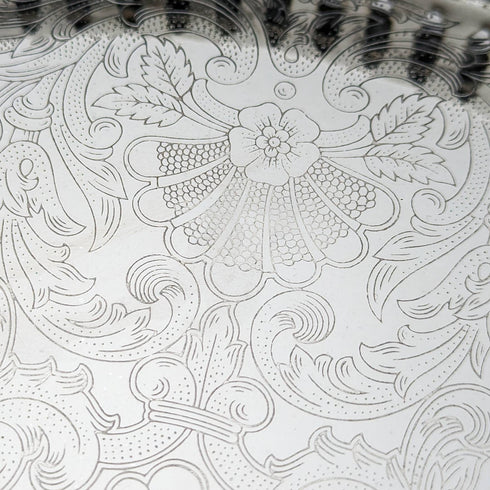 英國復古銀盤畫廊托盤直徑 28cm 紙盒裝