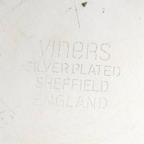 帶藍色玻璃內膽的英國復古銀盤