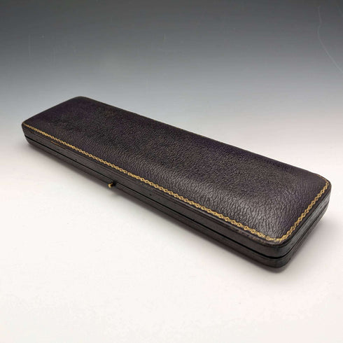 1910年 英国ヴィンテージ 純銀 大型アノイティングスプーン 85g ケース入り